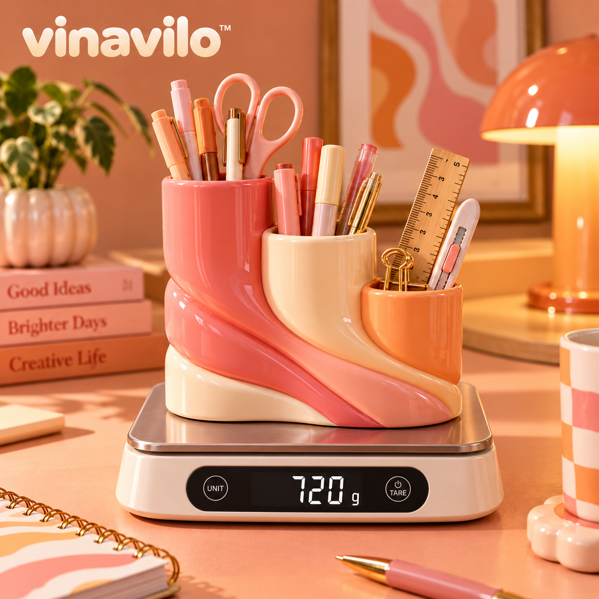 vinavilo™ Twist Pop Pencil & Tool Holder | Pen Cup, Pencil Holder, Desk Accessories
