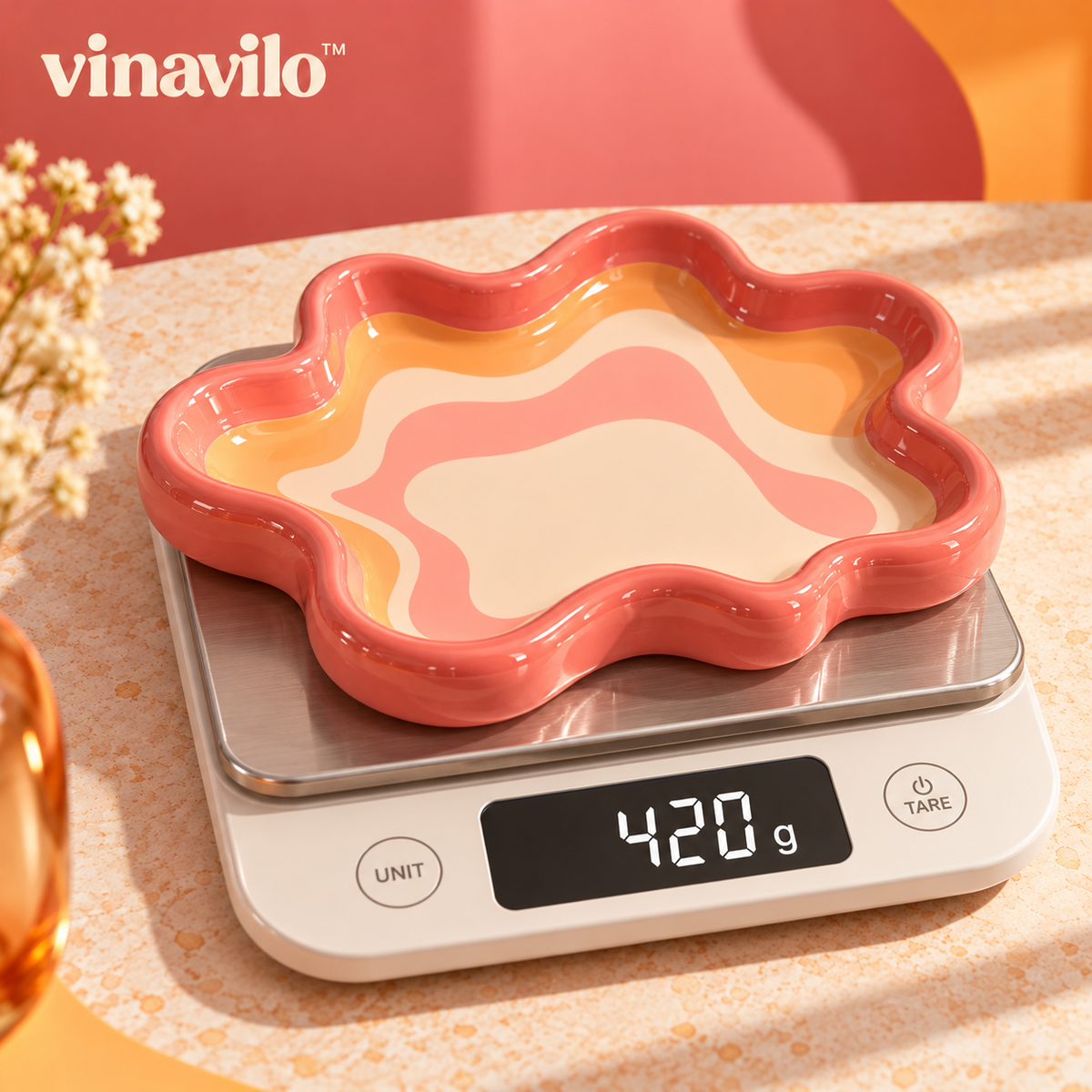 vinavilo™ Ripple Wave Jewelry Tray | Jewelry Organizer, Ring Dish, Dresser Catchall