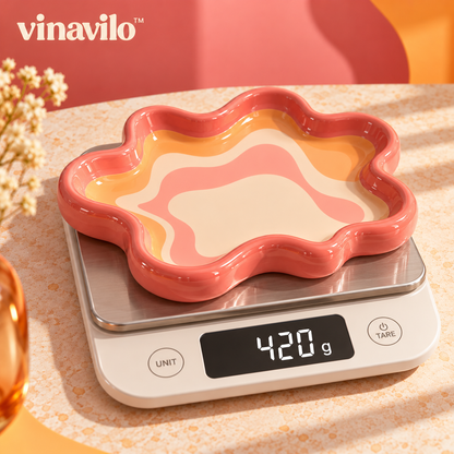 vinavilo™ Ripple Wave Jewelry Tray | Jewelry Organizer, Ring Dish, Dresser Catchall