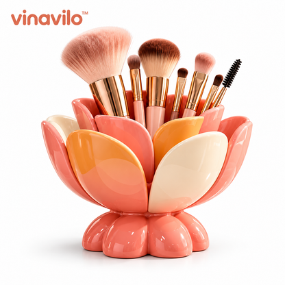 vinavilo™ Bloom Sculptural Makeup Brush Holder | Makeup Brush Cup, Beauty Tool Storage, Vanity Decor