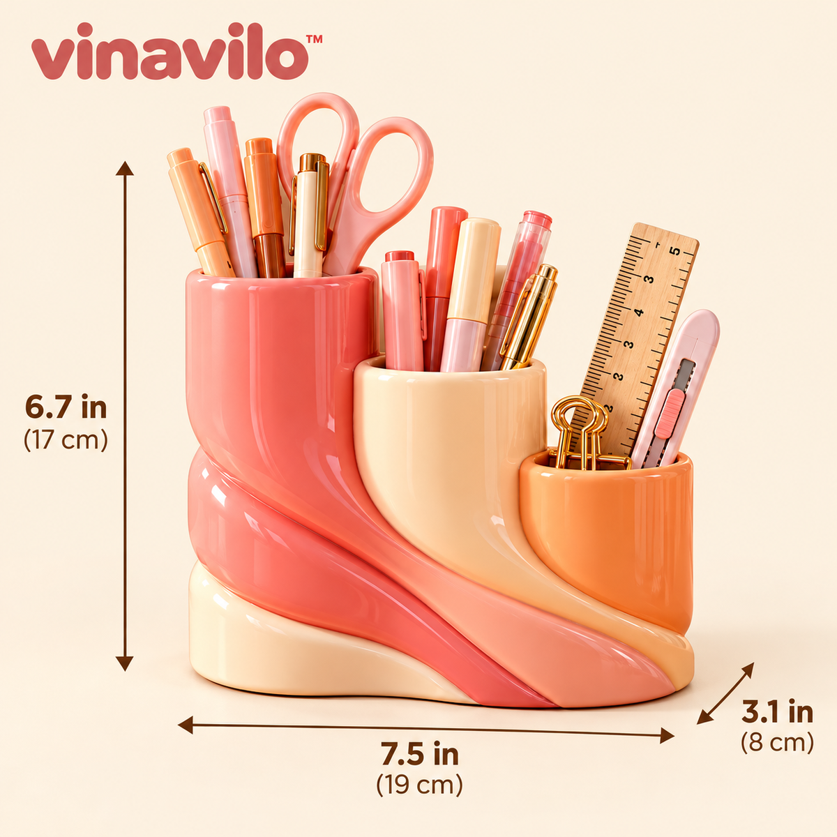 vinavilo™ Twist Pop Pencil & Tool Holder | Pen Cup, Pencil Holder, Desk Accessories
