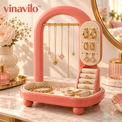 vinavilo™ Aura Arch Jewelry Display Stand | Necklace Holder, Earring Organizer, Ring Display
