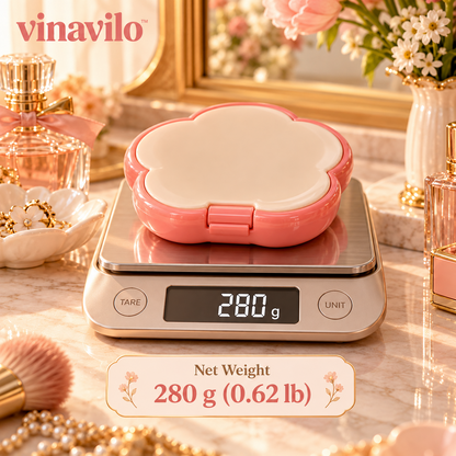 vinavilo™ Pocket Bloom Folding Mirror | Portable Travel Mirror, Flower Compact, Purse Mirror