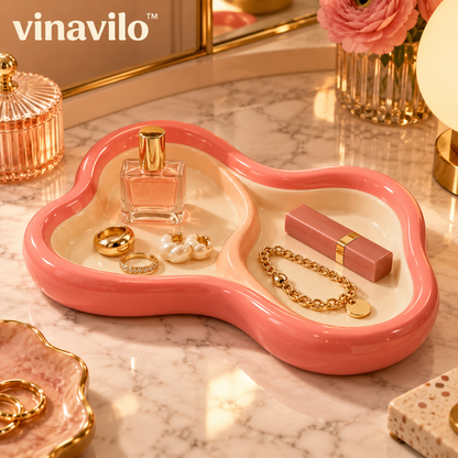 vinavilo™ Wavy Loop Catchall Tray | Jewelry Dish, Trinket Tray, Entryway Catchall