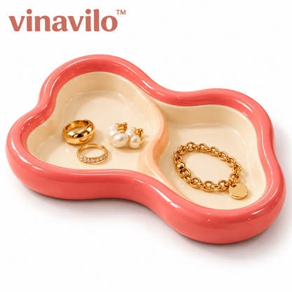 vinavilo™ Wavy Loop Catchall Tray | Jewelry Dish, Trinket Tray, Entryway Catchall