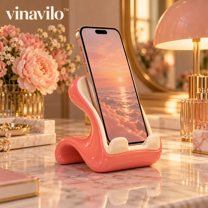 vinavilo™ Candy Curve Phone Stand | Desktop Smartphone Holder, Hands-Free Phone Dock