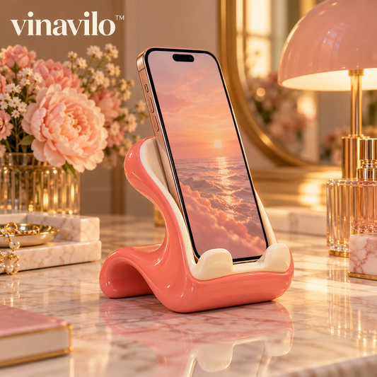 vinavilo™ Candy Curve Phone Stand | Desktop Smartphone Holder, Hands-Free Phone Dock