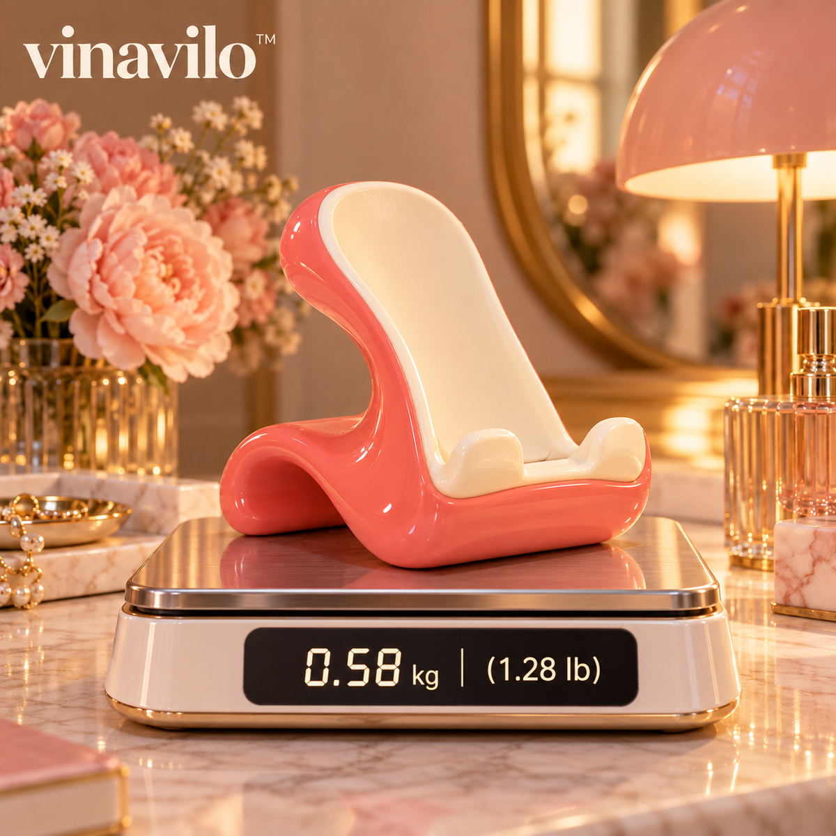 vinavilo™ Candy Curve Phone Stand | Desktop Smartphone Holder, Hands-Free Phone Dock
